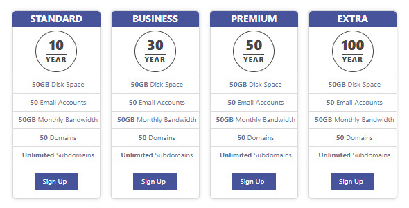 Multi Color Pricing Table - CodeCanyon Item for Sale