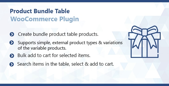 WooCommerce Product Bundle Table Plugin - CodeCanyon Item for Sale