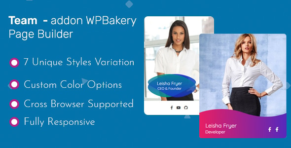 Team - Addon WPBakery Page Builder (Formerly Visual Composer) - CodeCanyon Item for Sale