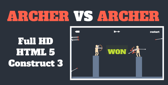 Archer VS Archer - HTML5 Game (Construct3) - CodeCanyon Item for Sale
