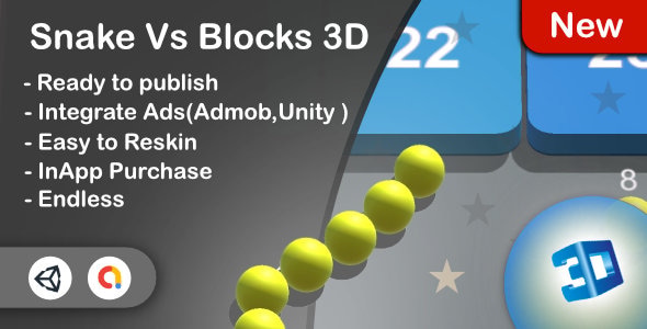 Snake Vs Block 3D - CodeCanyon Item for Sale
