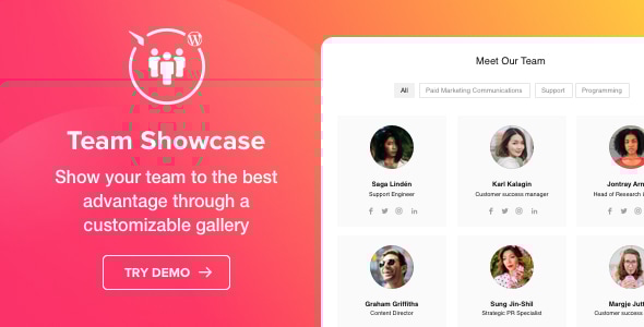 Team Showcase - WordPress plugin - CodeCanyon Item for Sale