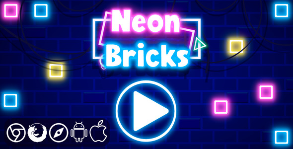 Neon Bricks - HTML5 Game - CodeCanyon Item for Sale
