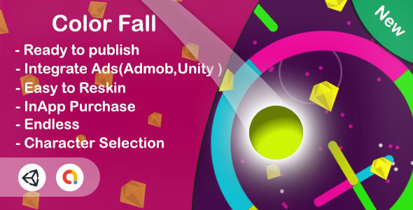 Color Fall - Color Switch(Unity Complete+Android+Ios+Admob) - CodeCanyon Item for Sale