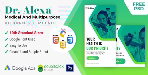Dr. Alexa HTML 5 Animated Google Banner - CodeCanyon Item for Sale