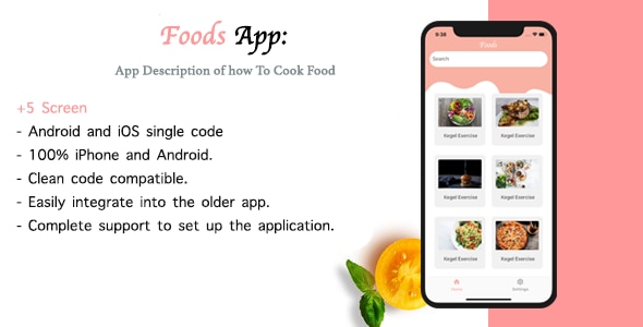 Foods | Multipurpose React native - CodeCanyon Item for Sale