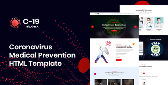 C19-Coronavirus One Page HTML Template - CodeCanyon Item for Sale
