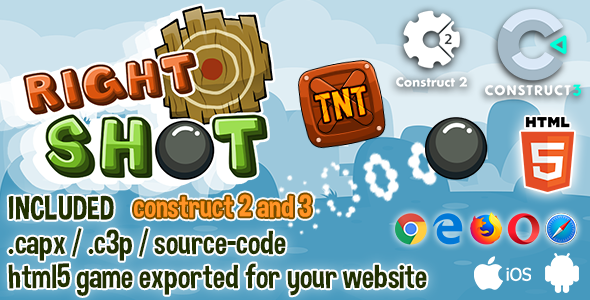 Right Shot HTML5 Game - Construct 2 & 3 Source-code - CodeCanyon Item for Sale