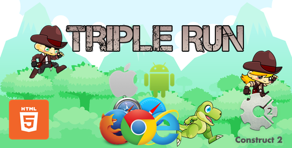 Triple Run - HTML5 Construct 2 Game (.Capx) - CodeCanyon Item for Sale