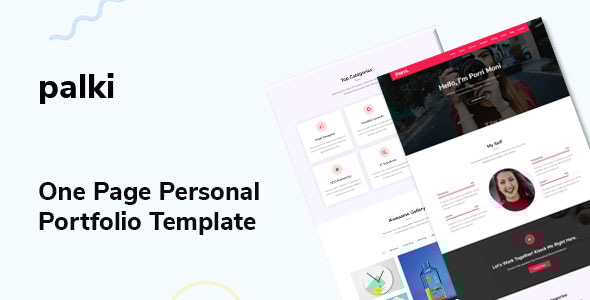 Palki-Banu One Page Personal Portfolio Template - CodeCanyon Item for Sale