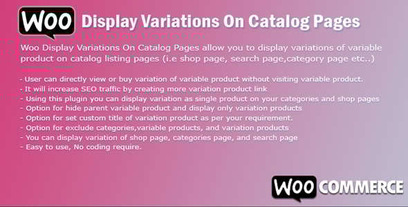 WooCommerce Display Variations As Single Product On Catalog Pages - CodeCanyon Item for Sale