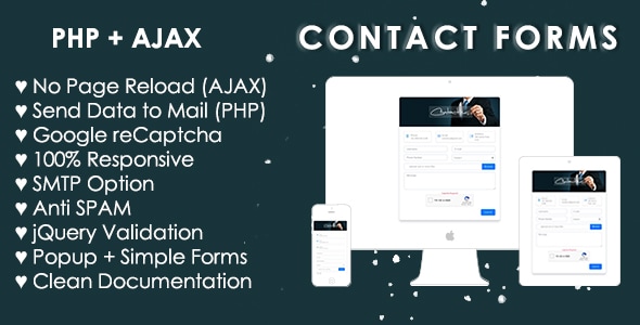 Bootstrap 4 Contact Form (AJAX+PHP) - CodeCanyon Item for Sale
