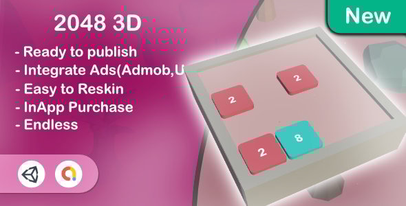 2048 - 3D (Unity Template+Admob+Android+iOS) - CodeCanyon Item for Sale