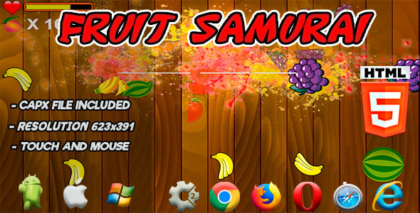 Fruit Samurai - HTML5 Game - CodeCanyon Item for Sale