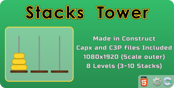 Stacks tower - HTML5 Logic Game - CodeCanyon Item for Sale