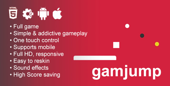 Gamjump - Endless Hypercasual HTML5 Game Construct 2 - CodeCanyon Item for Sale