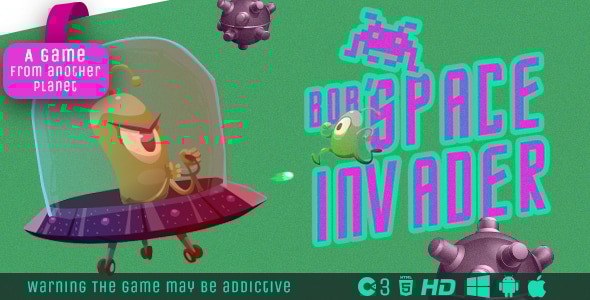 Bob Space-Invader - HTML5 Game (Construct3) - CodeCanyon Item for Sale