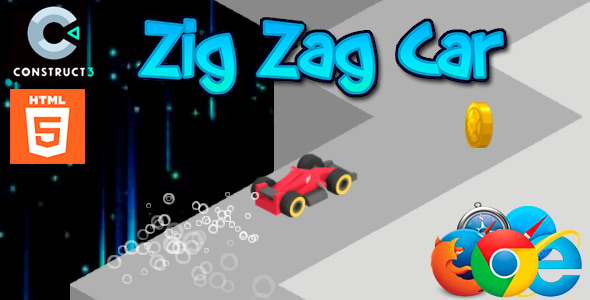 Zig Zag Car - HTML5 Mobile Game (Construct 3) - CodeCanyon Item for Sale