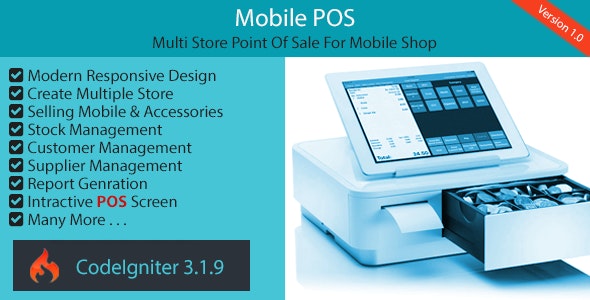 Mobile POS - Multi Store Point Of Sale for Mobile Shop by TrickyCode