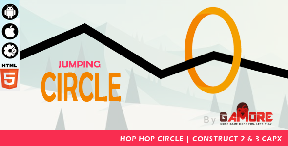 Jumping Circle - HTML5 Game - Construct2 & Construct 3 CAPX.- Mobile Responsive - CodeCanyon Item for Sale