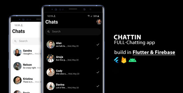 Chattin : Flutter & Firebase Realtime Android Chat App - CodeCanyon Item for Sale