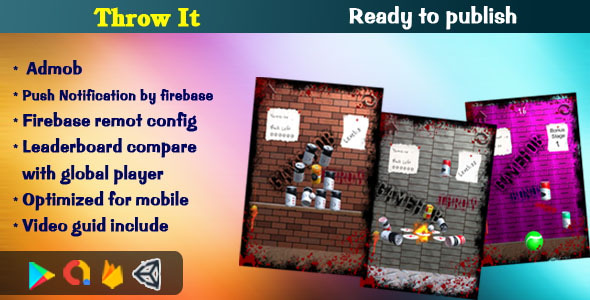 Throw It Knock Down - Admob | Firebase | Unity - CodeCanyon Item for Sale