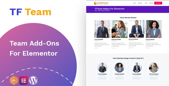 Team Member addon - widget for Elementor - CodeCanyon Item for Sale