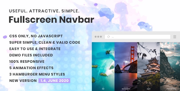 Fullscreen Navigation - CodeCanyon Item for Sale