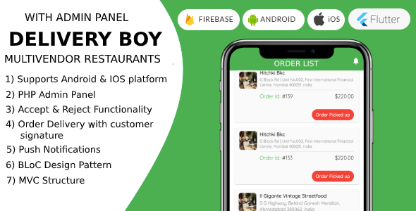 Delivery Boy + Flutter For Multivendor Stores + Multi Languages - CodeCanyon Item for Sale