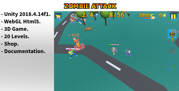 Zombie Attack - Html5 Unity Game - CodeCanyon Item for Sale