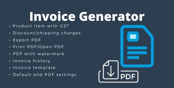 Invoice Generator - CodeCanyon Item for Sale