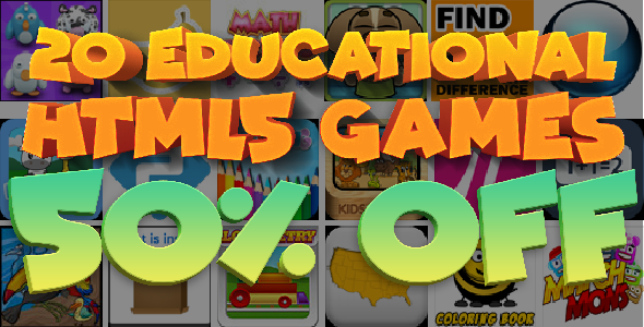 20 EDUCATIONAL GAMES - SUPER BUNDLE HTML5 GAMES (Construct 2) - CodeCanyon Item for Sale