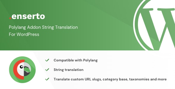 Enserto - Polylang Addon String Translation for WordPress - CodeCanyon Item for Sale