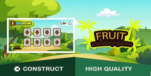 Fruit Game Memory - HTML5 Game (capx) - CodeCanyon Item for Sale