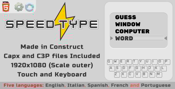 Speed Type - HTML5 Skill Game - CodeCanyon Item for Sale