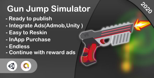Gun Jump Simulator(Unity Game+iOS+Android) - CodeCanyon Item for Sale