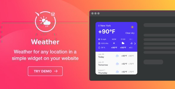 Weather Forecast - WordPress Weather Plugin - CodeCanyon Item for Sale