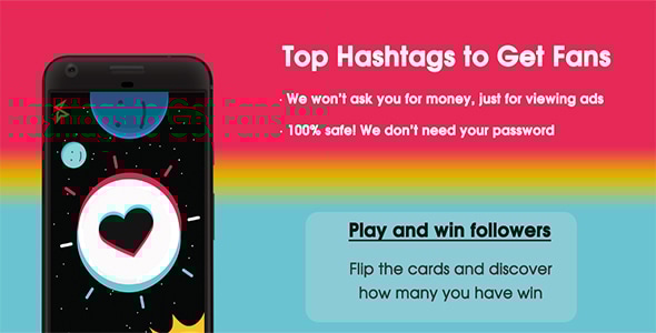 TikBooster - Fans & Followers & Likes & Hearts Tlk - Android App + Admob Integration - CodeCanyon Item for Sale