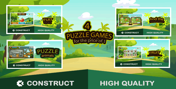 Puzzle Bundle 4 games - HTML5 Game (capx) - CodeCanyon Item for Sale
