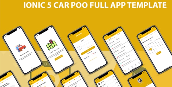 ionic 5 carpooling app template - CodeCanyon Item for Sale