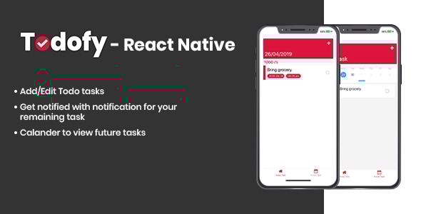 Todofy - React Native - CodeCanyon Item for Sale