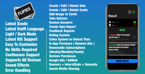 Flipies: Unique Interactive Flashcards - CodeCanyon Item for Sale