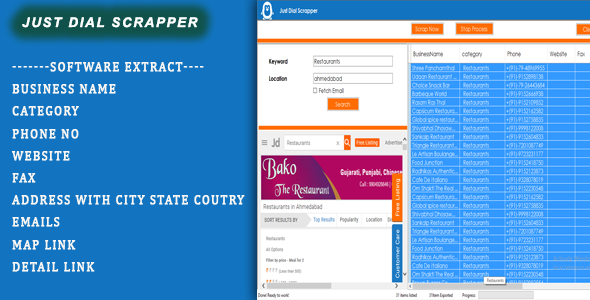 Just Dial Scraper and Extractor-chrome Extension - CodeCanyon Item for Sale