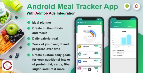 Android Meal Tracker App (Calorie Tracker, Weight Loss) - CodeCanyon Item for Sale