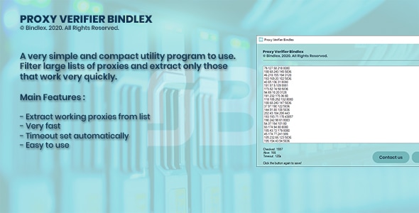 Proxy Verifier Bindlex - Filter working proxies fast - CodeCanyon Item for Sale