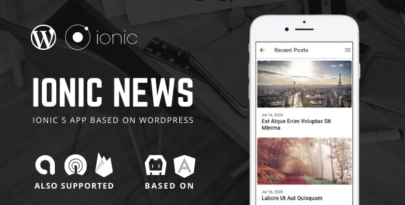 Ionic 5 News, Blog App For WordPress - CodeCanyon Item for Sale