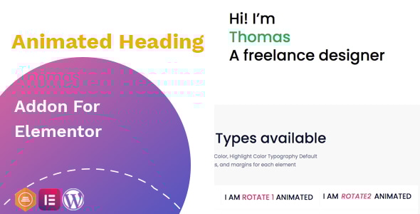 Animated heading addon – widget for Elementor - CodeCanyon Item for Sale