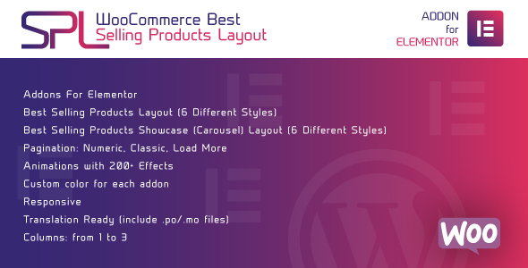 WooCommerce Best Selling Products Layout for Elementor - WordPress Plugin - CodeCanyon Item for Sale