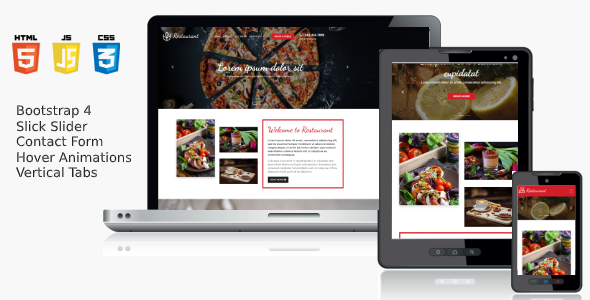Responsive HTML5 Template - Cheesy Bites Restaurant - CodeCanyon Item for Sale