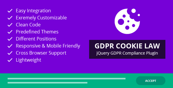 GDPR Cookie Law – jQuery GDPR Compliance Plugin - CodeCanyon Item for Sale